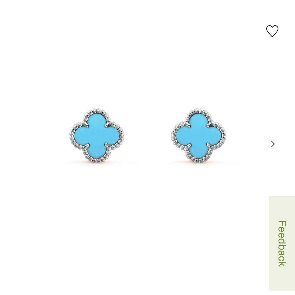 Van Cleef and Arpels Sweet Alhambra Earstuds Turquoise